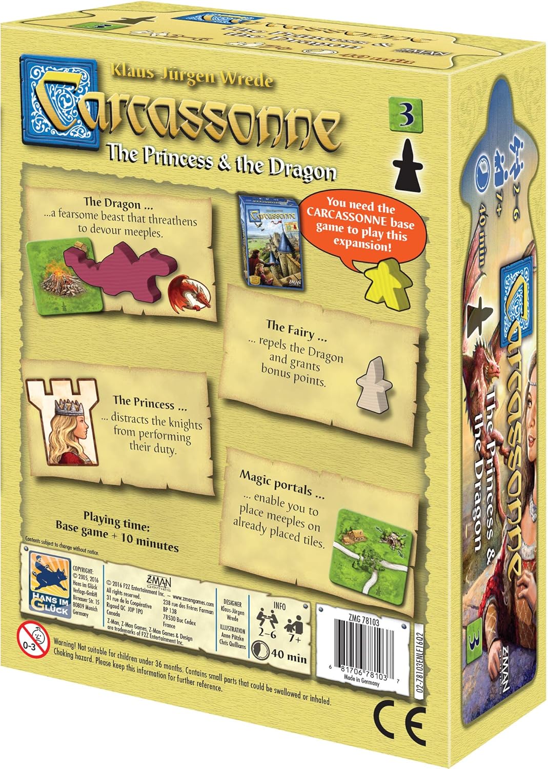 Carcassonne: Expansion#3 - The Princess & the Dragon
